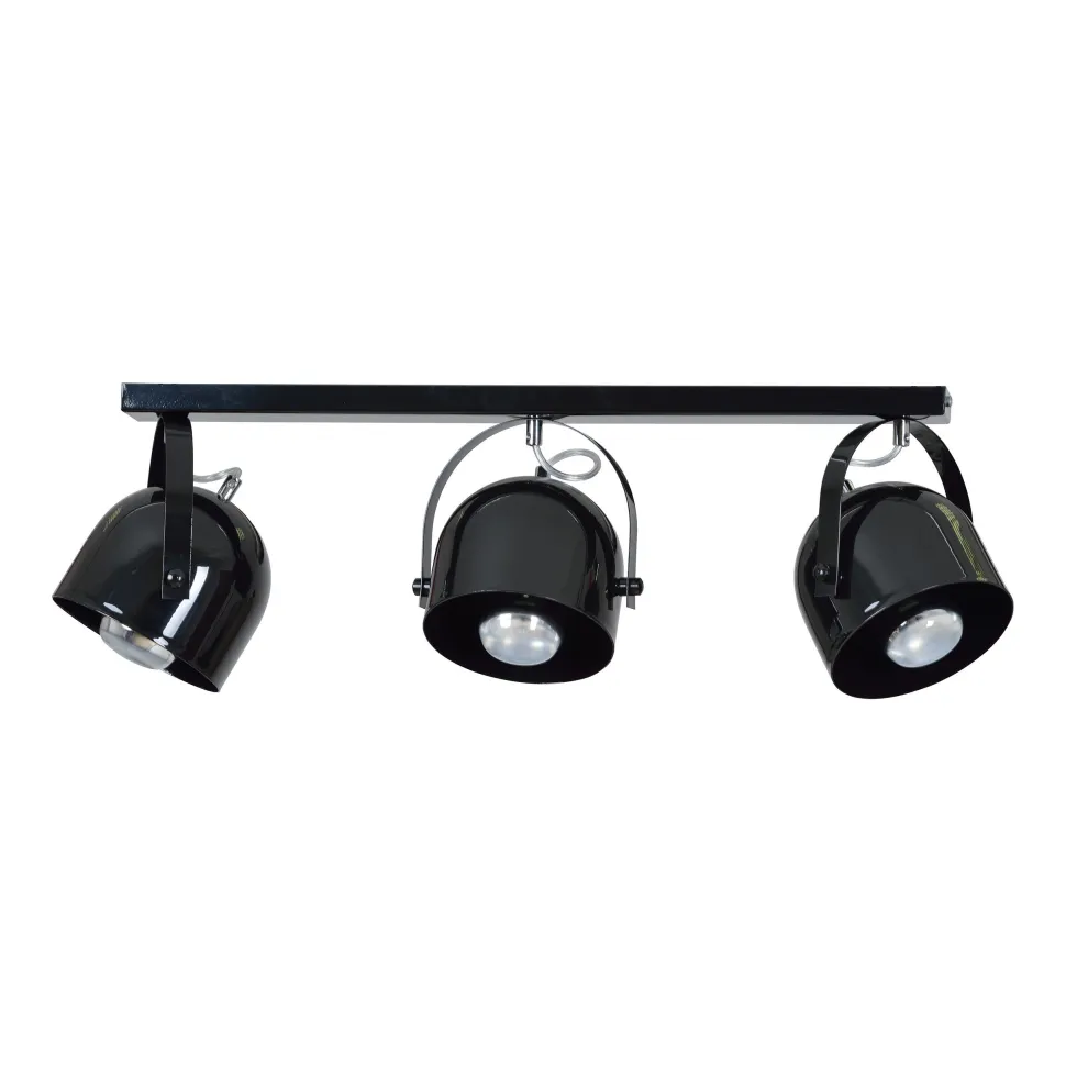 Deckenstrahler Schwarz Metall 3-flammig E27 Retro