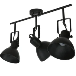 Deckenstrahler Schwarz Metall E14 Retro Wohnzimmer