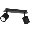 Deckenstrahler Schwarz Metall 2 flammig GU10