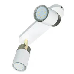 Deckenstrahler Spot Metall Modern Weiß Gold 2-flammig