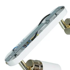 Deckenstrahler Spot Metall Modern Weiß Gold 2-flammig