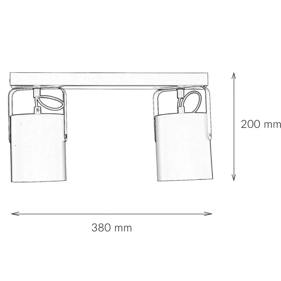 Deckenstrahler Weiß 2 flmg E27