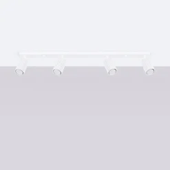 Deckenstrahler Weiß 4-flammig GU10 81 cm lang schwenkbar