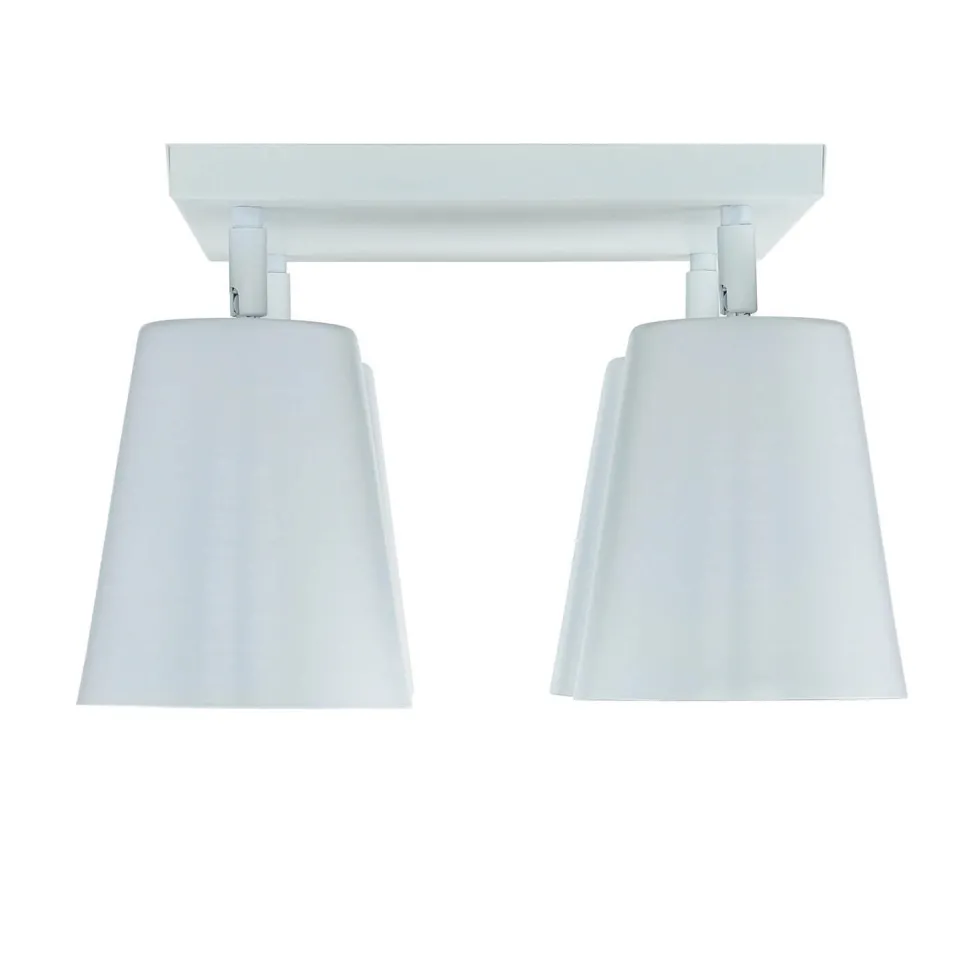 Deckenstrahler Weiß Gold Metall Retro 4-flammig E27