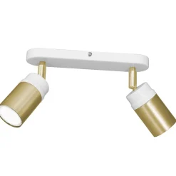 Deckenstrahler Weiß Messing Metall Modern GU10