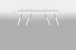 Deckenstrahler Weiß Metall 60 cm lang 4-flammig G9