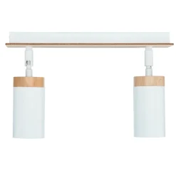 Deckenstrahler Weiß Skandinavisch mit Holz 2x GU10