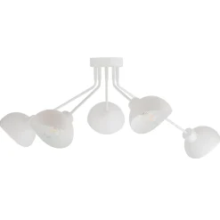 Dekorative Deckenleuchte Weiß Metall Mehrflammig E27