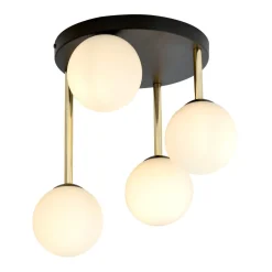 Dekorative Deckenleuchte Kugelschirm Glas Metall ALVISE