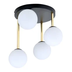 Dekorative Deckenleuchte Kugelschirm Glas Metall ALVISE