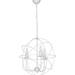 Dekorative Hängeleuchte GLOBE in Weiß 3-flmg