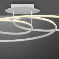 Dekorative LED Deckenleuchte Metall Weiß 3000 K Ringe