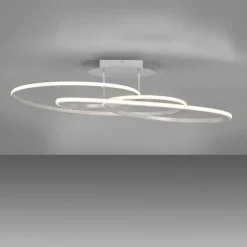 Dekorative LED Deckenleuchte Metall Weiß 3000 K Ringe