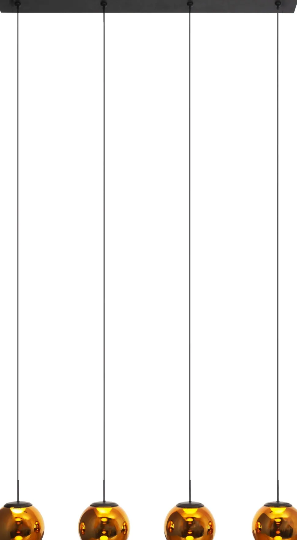 Dekorative LED Hängelampe in Schwarz Bernstein 3000 K