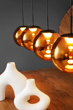 Dekorative LED Hängelampe in Schwarz Bernstein 3000 K