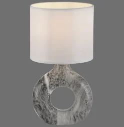 Dekorative Tischlampe Keramik Stoff 30 cm E27 blendarm