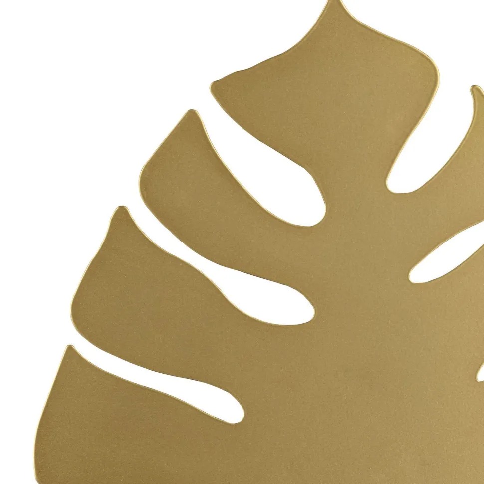 Dekorative Wandleuchte in Gold 39 cm hoch Blatt