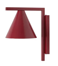 Dekorative Wandleuchte Rot Metall Kegel E27 T:23 cm