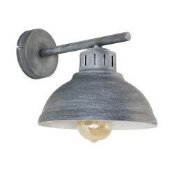 Dekorative Wandleuchte SVEN in Grau-Patina