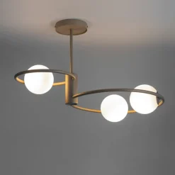 Design Deckenlampe Glas Metall dekorativ G9 wohnlich