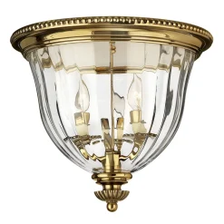 Design Deckenleuchte Glas Echt-Messing Ø37cm Wohnzimmer