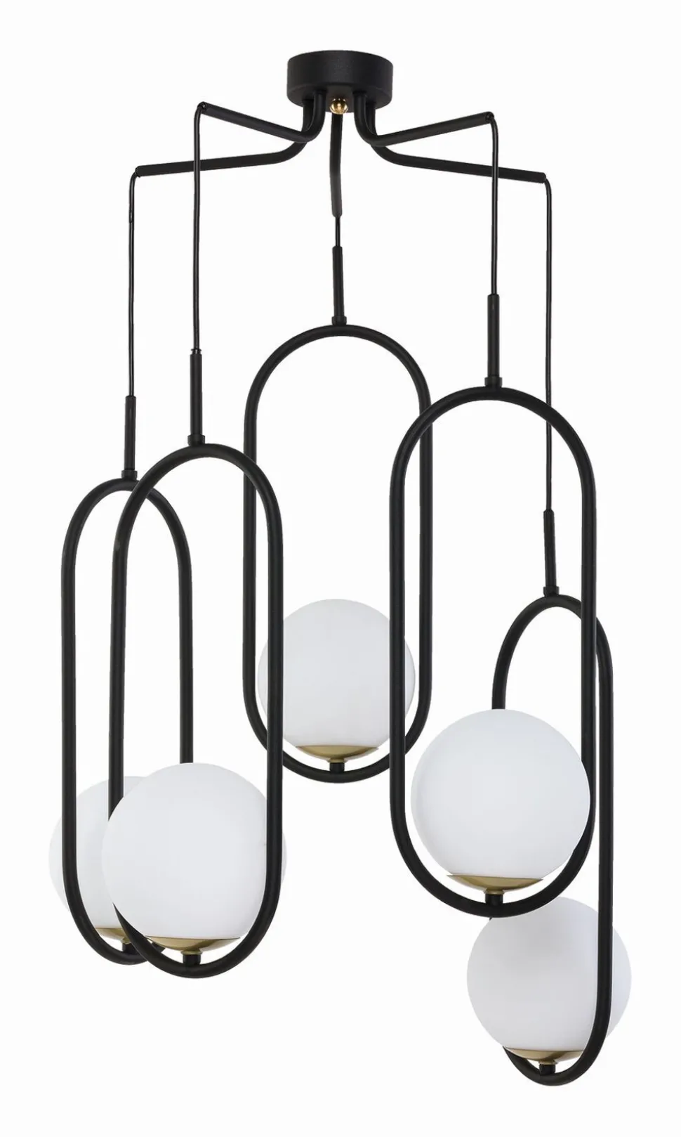 Design Hängelampe NAESALA Schwarz Weiß 5-x E14