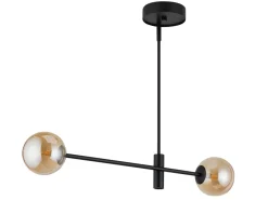 Design Hängeleuchte Glas Kugeln Bernstein G9 blendarm