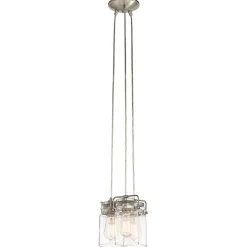 Design Hängeleuchte Glas Metall Industrial Look