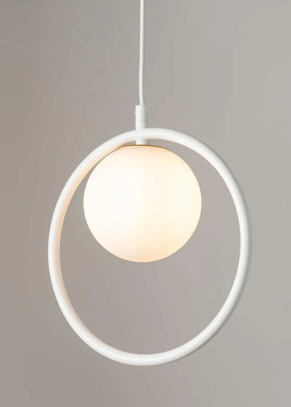 Design Pendelleuchte Glas Metall Weiß bis 0,9 m G9