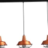 Design Pendelleuchte Kupfer Ø25cm 3xE27 Ziergitter