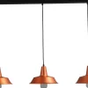 Design Pendelleuchte Kupfer 3xE27 Ø25cm Handarbeit