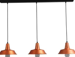 Design Pendelleuchte Kupfer 3xE27 Ø25cm Handarbeit