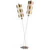 Design Stehlampe Wohnzimmer in Gold Taupe 198 cm