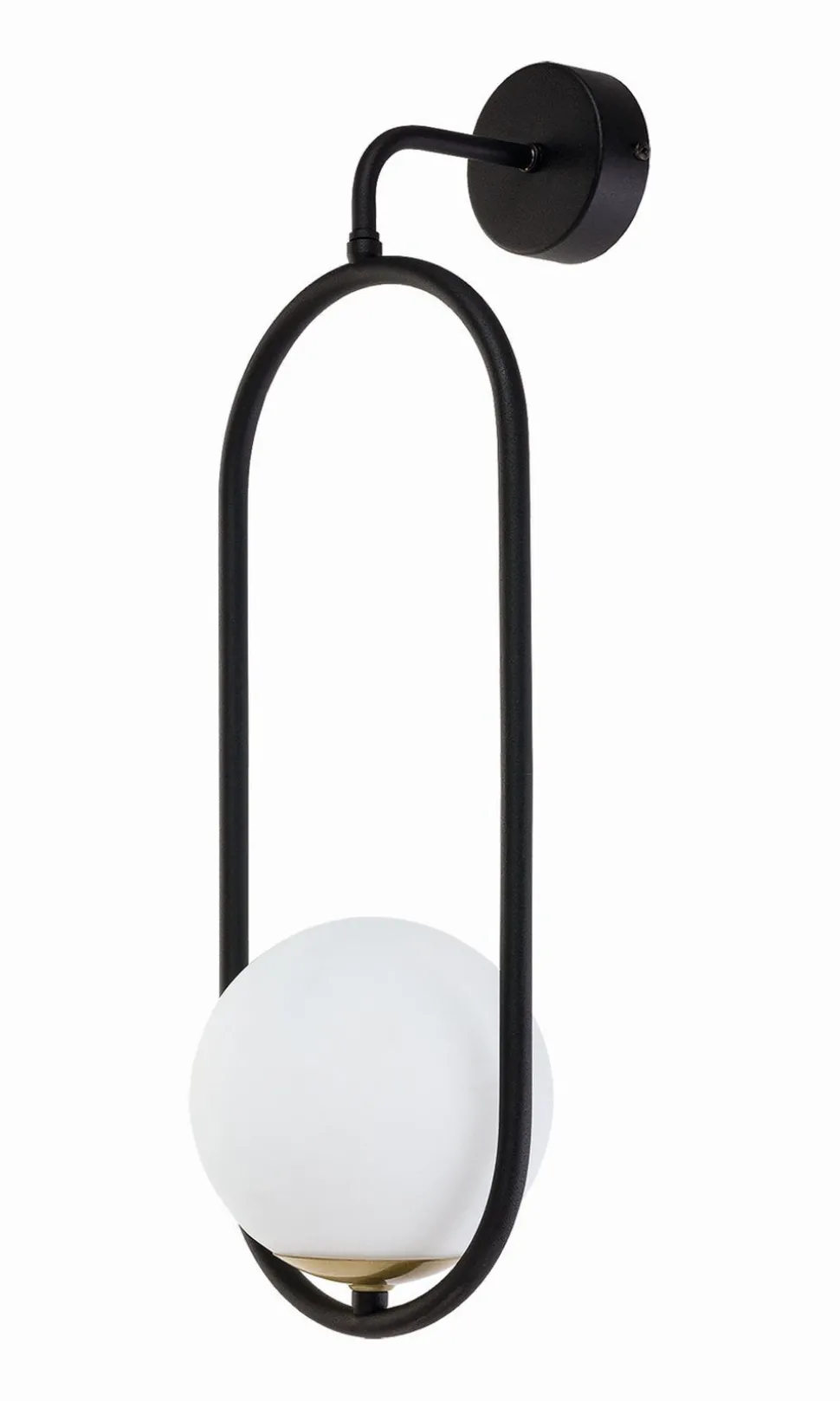 Design Wandleuchte Schwarz Weiß Glas NAESALA Flur