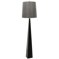 Designer Standleuchte Dunkelgrau Stoff 181cm Modern