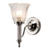 Designer Wandlampe Badezimmer aus Messing in Nickel