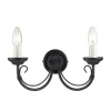 Designer Wandlampe Schwarz Metall Rustikal elegant
