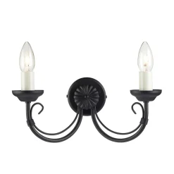 Designer Wandlampe Schwarz Metall Rustikal elegant