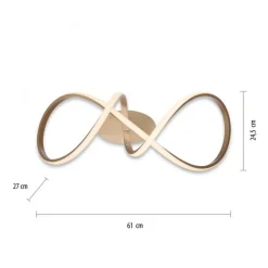 Dimmbare LED Deckenlampe in Messing 3000 K warmweiß
