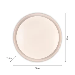 Dimmbare LED Deckenlampe Weiß Ø57 cm 3850 lm Modern