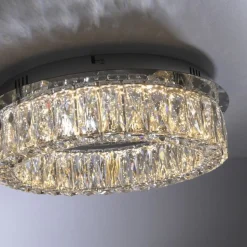 Dimmbare LED Deckenlampe in Chrom Acrylglas Ø40 cm 22 W