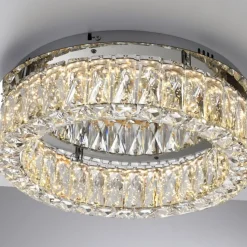 Dimmbare LED Deckenlampe in Chrom Acrylglas Ø40 cm 22 W