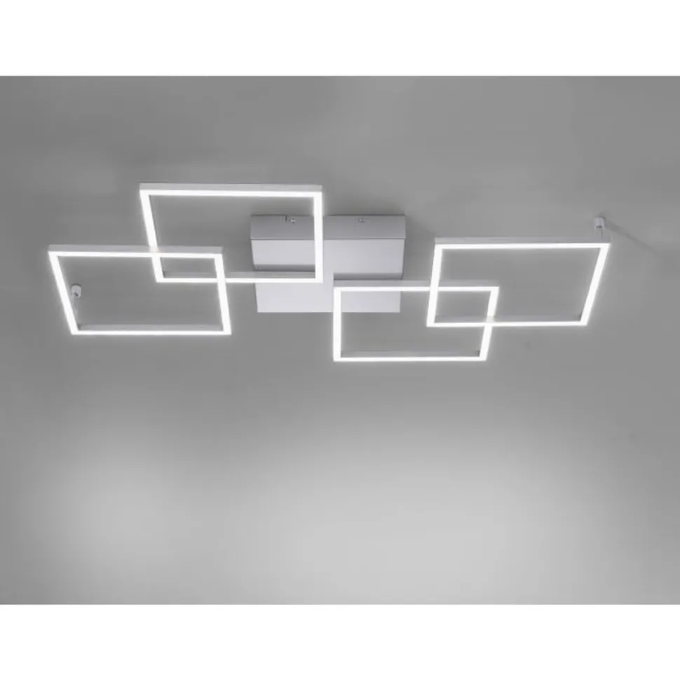 Dimmbare LED Deckenlampe Modern 80 cm 4424 lm in Stahl
