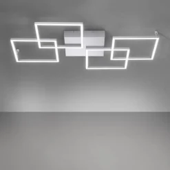 Dimmbare LED Deckenlampe Modern 80 cm 4424 lm in Stahl