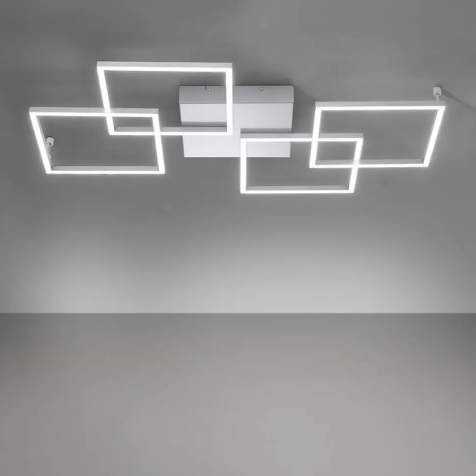 Dimmbare LED Deckenlampe Modern 80 cm 4424 lm in Stahl