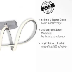 Dimmbare LED Deckenlampe in Aluminium 3000 K warmweiß