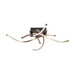 Dimmbare LED Deckenlampe Schwarz Gold L:78 cm 4220 lm
