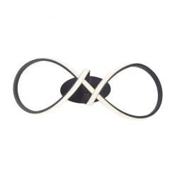 Dimmbare LED Deckenlampe Metall Schwarz 3000 K warmweiß