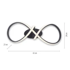 Dimmbare LED Deckenlampe Metall Schwarz 3000 K warmweiß