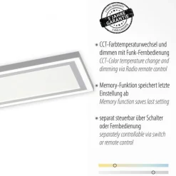 Dimmbare LED Deckenleuchte Fernbedienung 32 W 110 cm